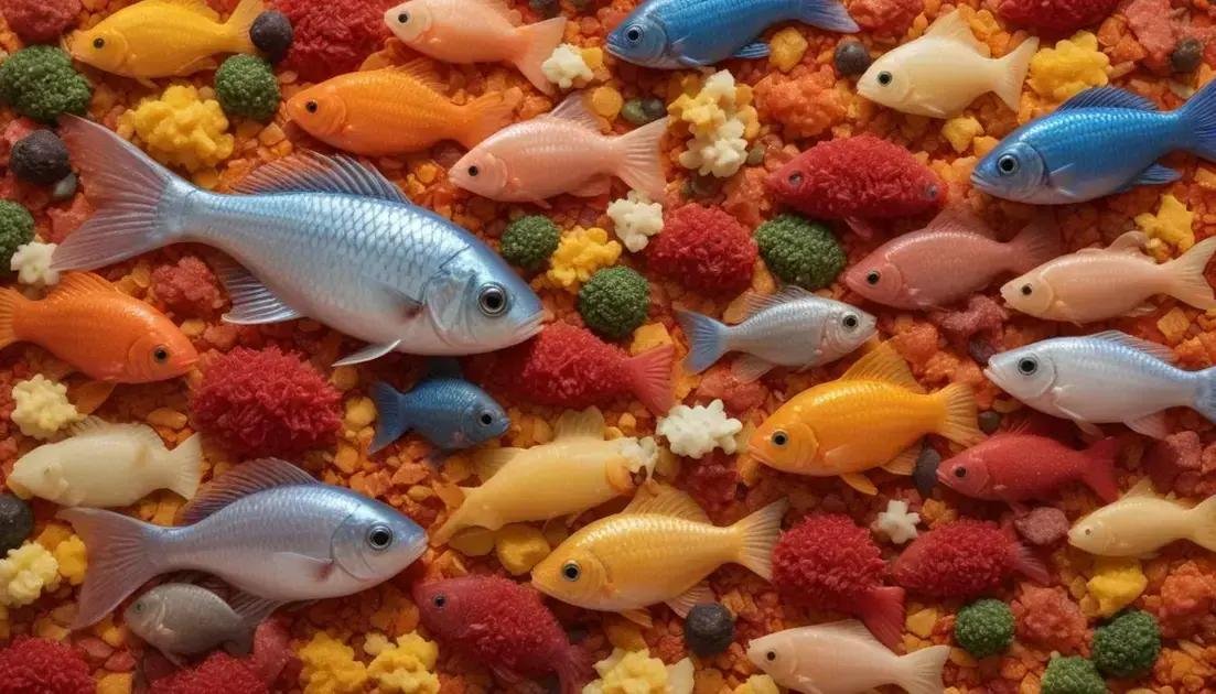 Alimentação adequada para o peixe-arco-íris
