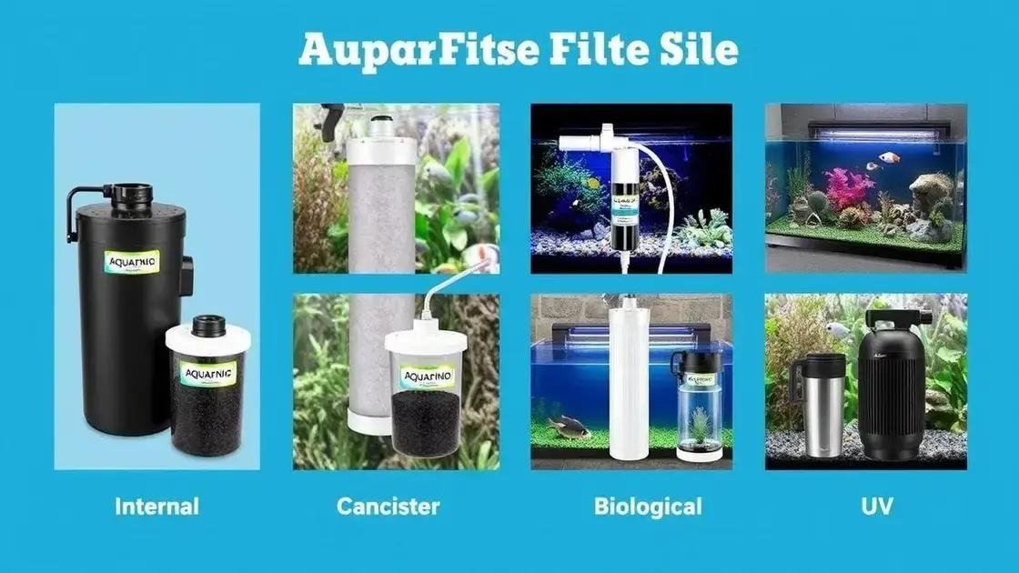 tipos de filtros de aquário disponíveis