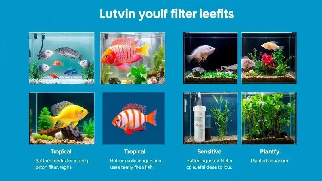 como ajustar o filtro para diferentes espécies de peixes