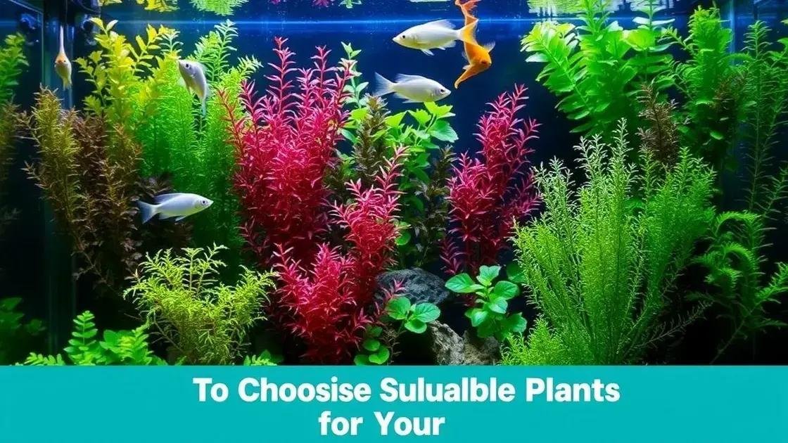 Como escolher plantas adequadas para seu aquário