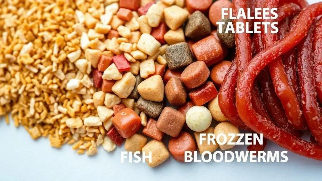 Tipos de ração para peixes