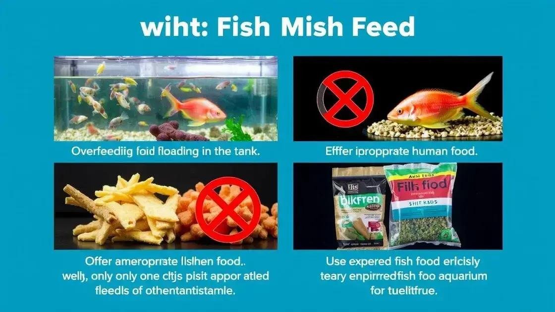 Erros comuns na alimentação de peixes