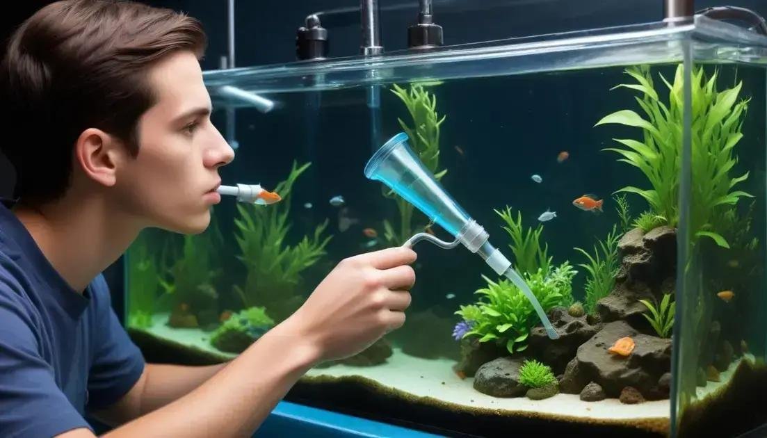 Manutenção básica do aquário