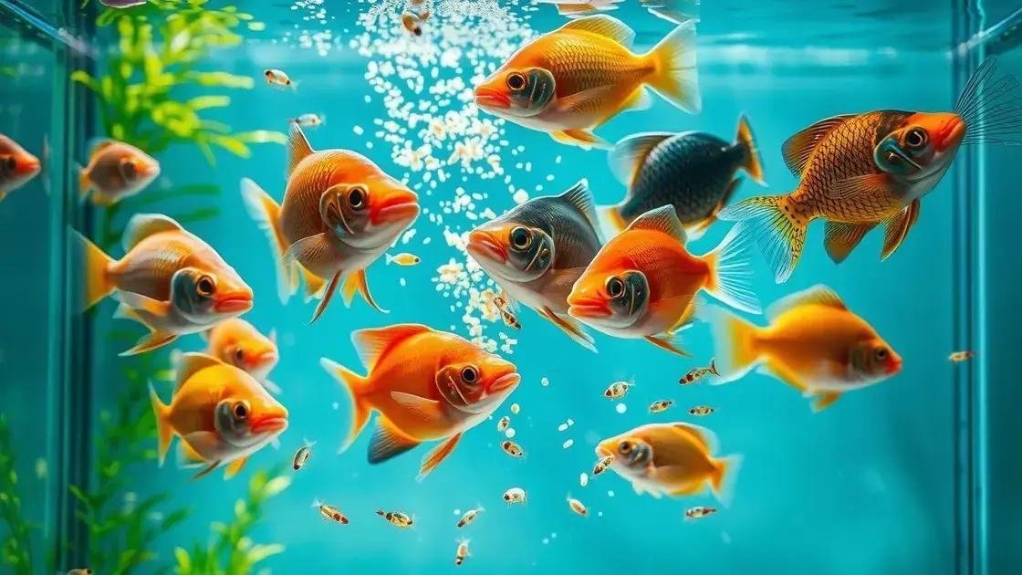 Alimentação correta para peixes de água doce variados